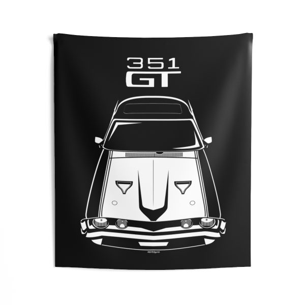 Ford Falcon XA GT 351 White Tapestry 50 x 60 inch by Auto Art Apparel