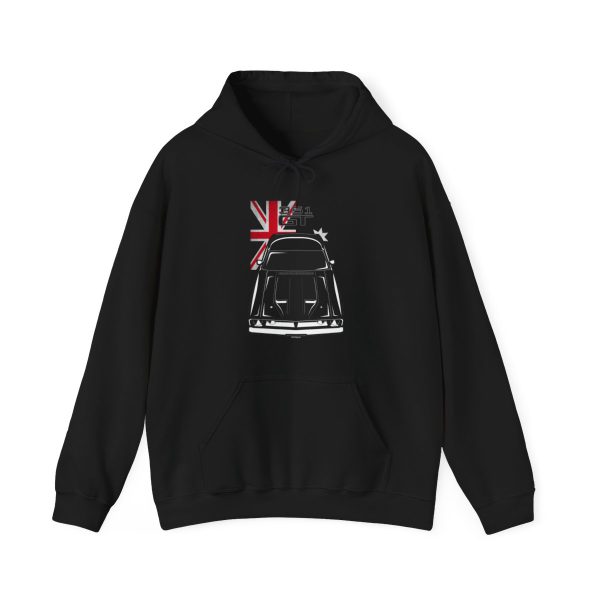 Ford Falcon XB GT 351 Black Hoodie - Australia Flag Hooded Sweatshirt Black by Auto Art Apparel