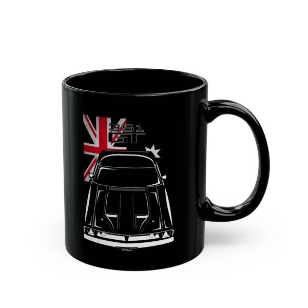 Ford Falcon XB GT 351 Black Mug - Australia Flag Coffee Mug 11 oz by Auto Art Apparel