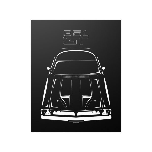 Ford Falcon XB GT 351 Black Poster 16 x 20 inch by Auto Art Apparel
