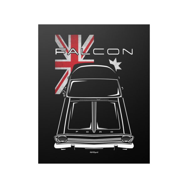 Ford Falcon XR GT 1967 Poster - Australia Flag Print 16 x 20 inch by Auto Art Apparel