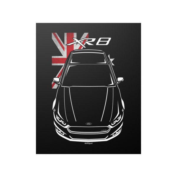 Ford Falcon XR8 Poster - Australia Flag Print 16 x 20 inch by Auto Art Apparel