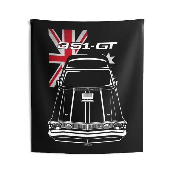 Ford Falcon XY GTHO Phase 3 Tapestry - Australia Flag Wall Art 50 x 60 inch by Auto Art Apparel