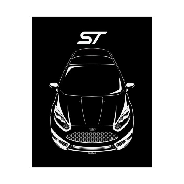 Ford Fiesta ST 2014-2016 Poster 16 x 20 inch by Auto Art Apparel