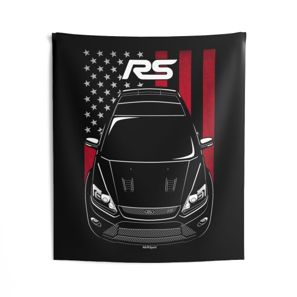 Ford Focus RS 2008-2011 Tapestry - US Flag Wall Art 50 x 60 inch by Auto Art Apparel