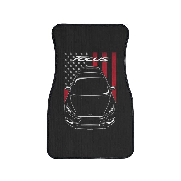 Ford Focus RS 2015-2017 Car Mat - US Flag Floor Mats Front Carpet Floor Mats by Auto Art Apparel