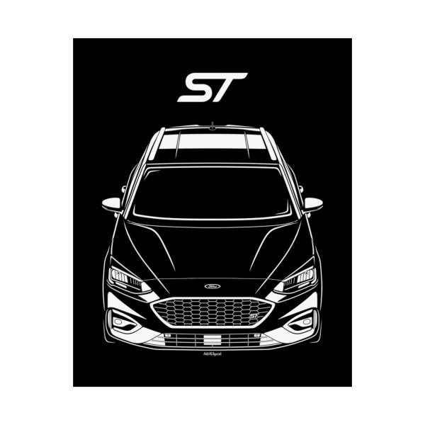 Ford Focus ST Wagon 2019-2021 Poster 16 x 20 inch by Auto Art Apparel