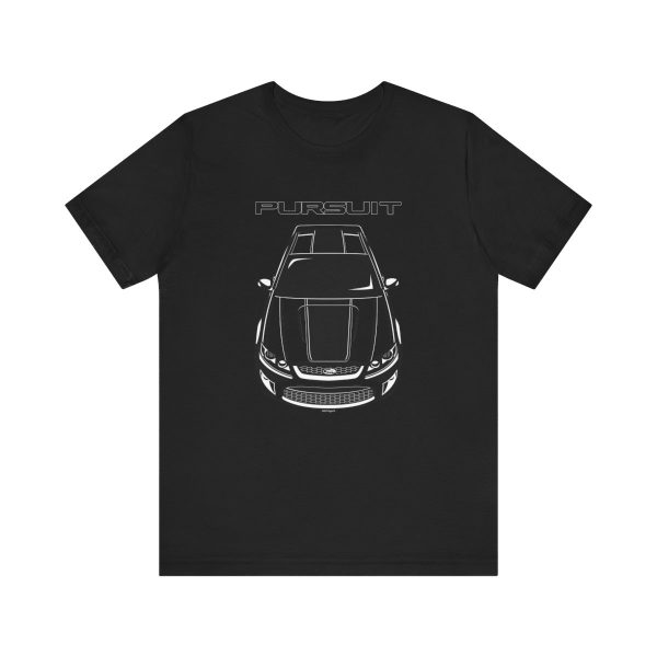 Ford FPV Pursuit UTE Black Stripe T-shirt Black by Auto Art Apparel