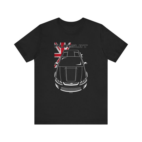 Ford FPV Pursuit UTE Black Stripe T-shirt - Australia Flag Shirt Black by Auto Art Apparel