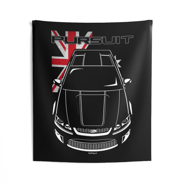 Ford FPV Pursuit UTE Black Stripe Tapestry - Australia Flag Wall Art 50 x 60 inch by Auto Art Apparel