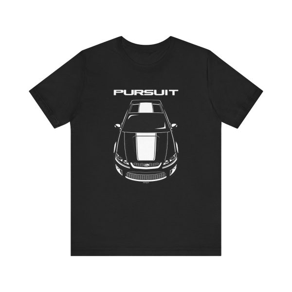 Ford FPV Pursuit UTE White Stripe T-shirt Black by Auto Art Apparel