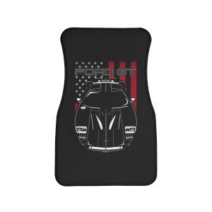 Ford GT 2005-2006 Black Stripes Car Mat - US Flag Floor Mats Front Carpet Floor Mats by Auto Art Apparel