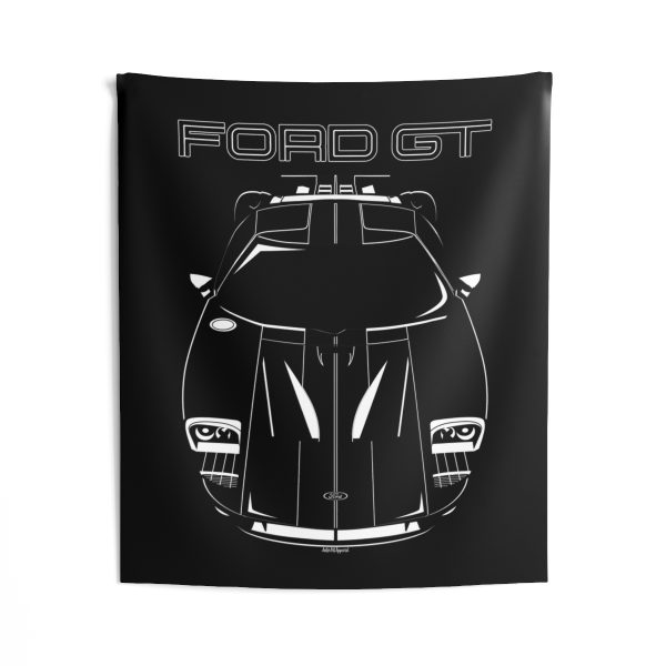 Ford GT 2005-2006 Black Stripes Tapestry 50 x 60 inch by Auto Art Apparel