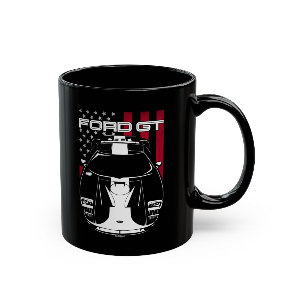 Ford GT 2005-2006 Gulf Edition Mug - US Flag Coffee Mug 11 oz by Auto Art Apparel