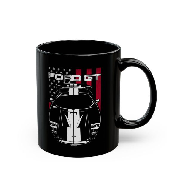 Ford GT 2005-2006 White Stripes Mug - US Flag Coffee Mug 11 oz by Auto Art Apparel