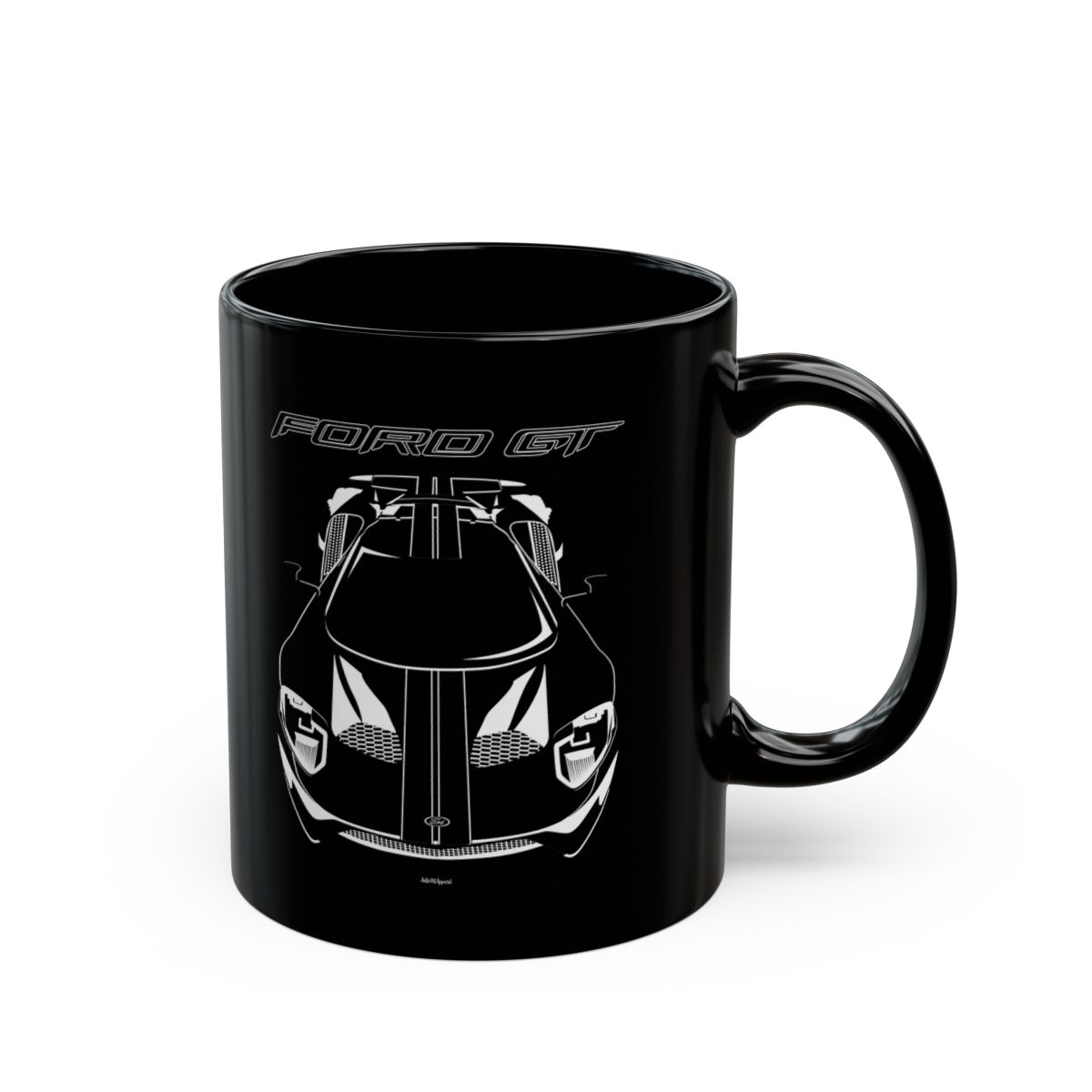 Ford GT 2017-2022 Black Stripes Mug 11 oz by Auto Art Apparel