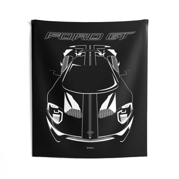 Ford GT 2017-2022 Black Stripes Tapestry 50 x 60 inch by Auto Art Apparel