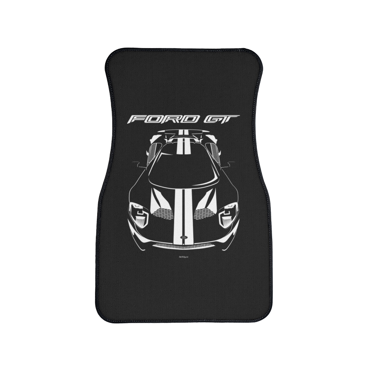 Ford GT 2017-2022 White Stripes Car Mat Front Carpet Floor Mats by Auto Art Apparel