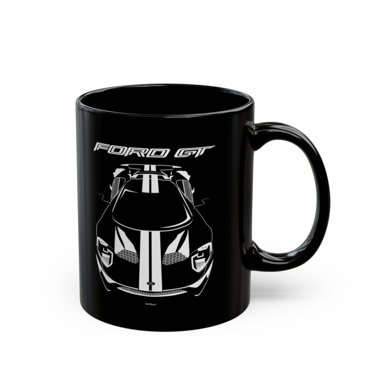 Ford GT 2017-2022 White Stripes Mug 11 oz by Auto Art Apparel