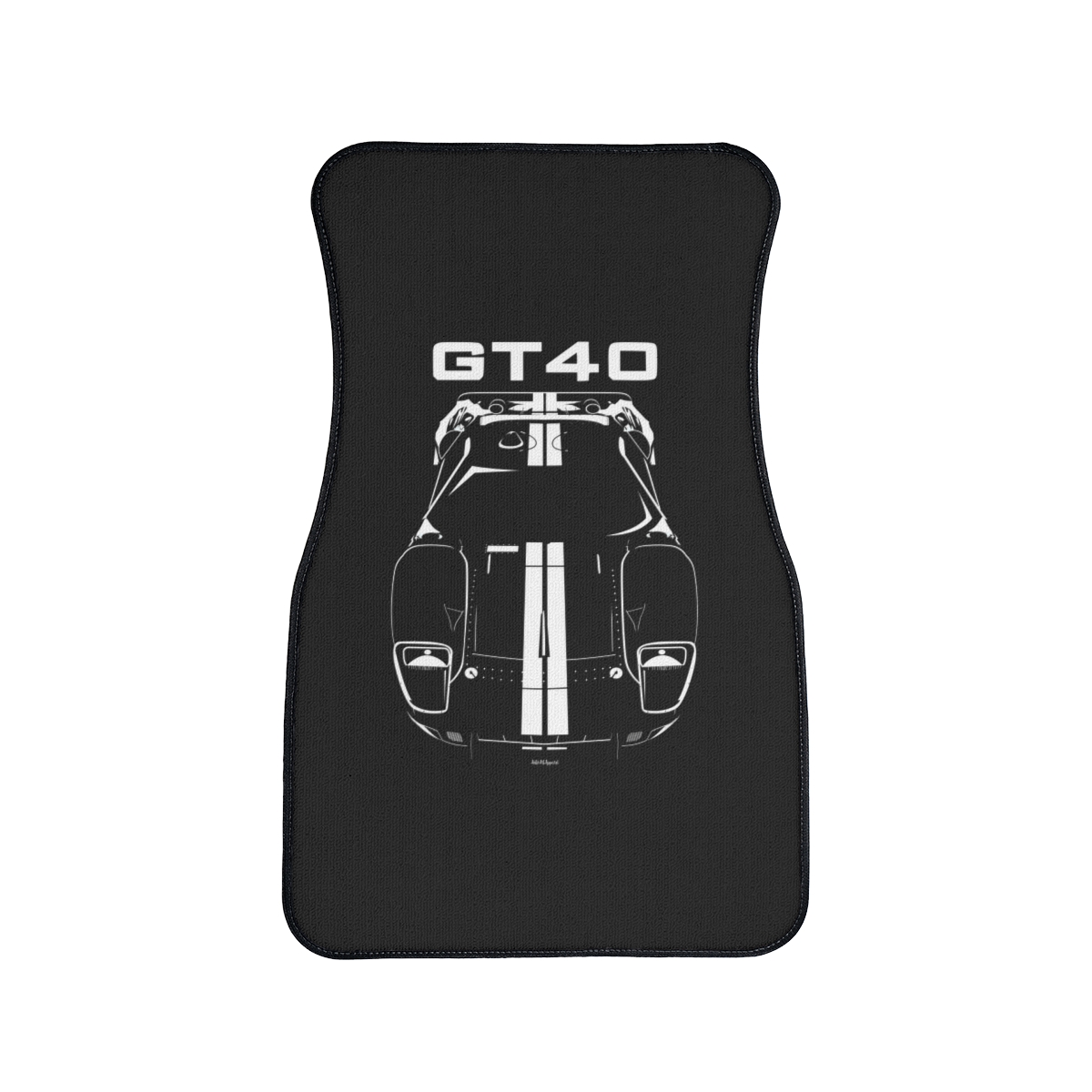 Ford GT40 White Stripes Car Mat Front Carpet Floor Mats by Auto Art Apparel