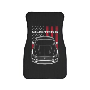 Ford Mustang 2024 Car Mat - US Flag Floor Mats Front Carpet Floor Mats by Auto Art Apparel