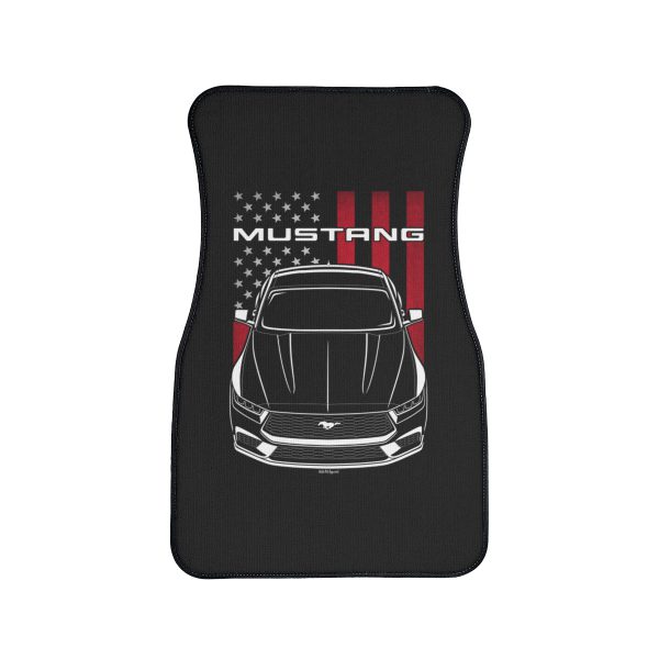 Ford Mustang 2024 Car Mat - US Flag Floor Mats Front Carpet Floor Mats by Auto Art Apparel