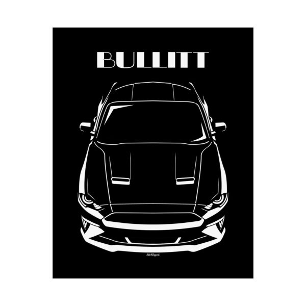 Ford Mustang Bullitt 2018-2020 Poster 16 x 20 inch by Auto Art Apparel