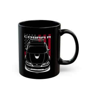 Ford Mustang Cobra R 2000 Mug - US Flag Coffee Mug 11 oz by Auto Art Apparel