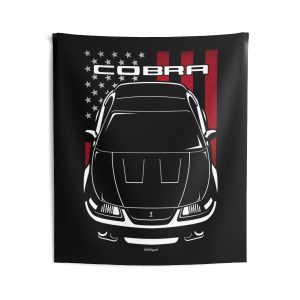Ford Mustang Cobra Terminator 2003-2004 Tapestry - US Flag Wall Art 50 x 60 inch by Auto Art Apparel