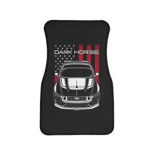 Ford Mustang Dark Horse 2024 Car Mat - US Flag Floor Mats Front Carpet Floor Mats by Auto Art Apparel