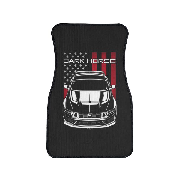 Ford Mustang Dark Horse 2024 Car Mat - US Flag Floor Mats Front Carpet Floor Mats by Auto Art Apparel