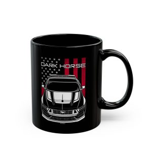 Ford Mustang Dark Horse 2024 Mug - US Flag Coffee Mug 11 oz by Auto Art Apparel