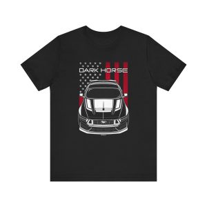 Ford Mustang Dark Horse 2024 T-shirt - US Flag Shirt by Auto Art Apparel