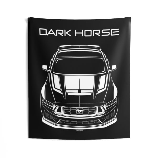 Ford Mustang Dark Horse 2024 Tapestry 50 x 60 inch by Auto Art Apparel