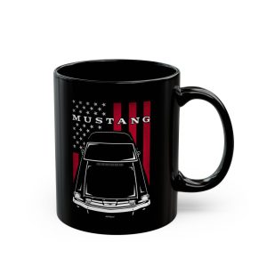 Ford Mustang Fastback 1966 Mug - US Flag Coffee Mug 11 oz by Auto Art Apparel