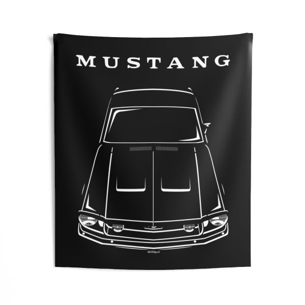 Ford Mustang Fastback 1968 Tapestry 50 x 60 inch by Auto Art Apparel