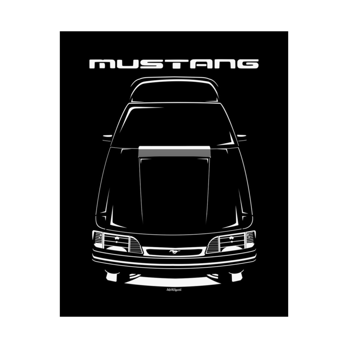 Ford Mustang Fox 1987-1993 Poster 16 x 20 inch by Auto Art Apparel