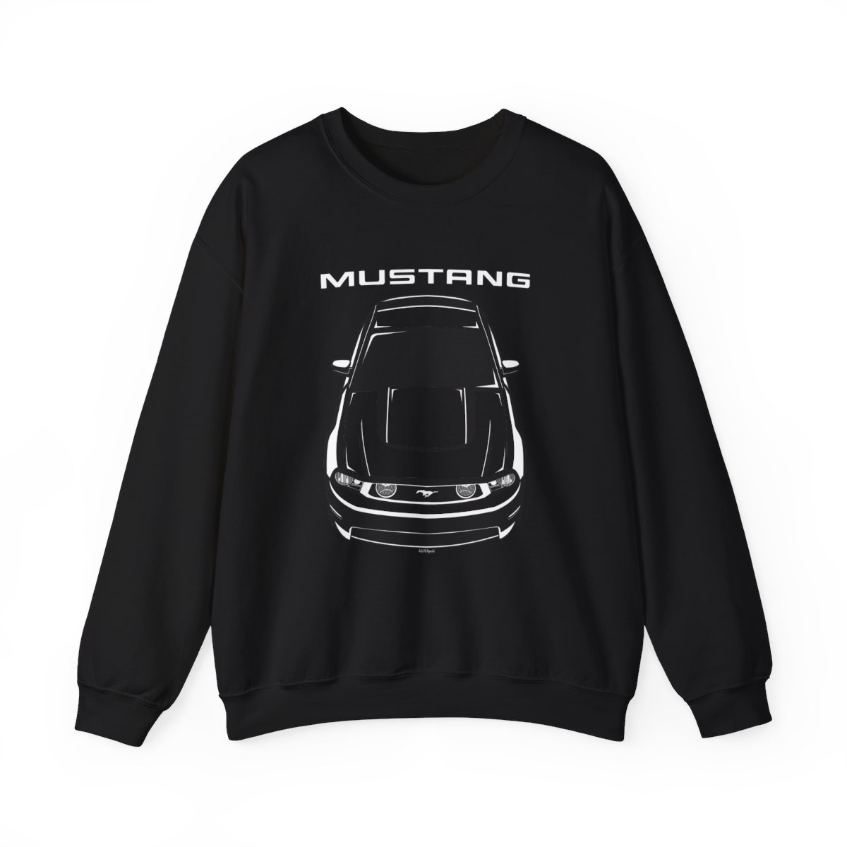 Ford Mustang GT 2010-2012 Crewneck Sweatshirt Black by Auto Art Apparel