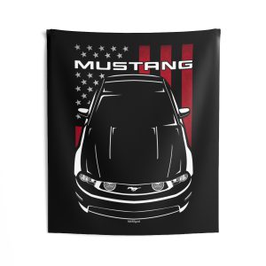 Ford Mustang GT 2010-2012 Tapestry - US Flag Wall Art 50 x 60 inch by Auto Art Apparel