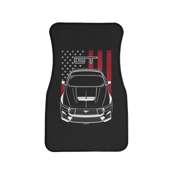 Ford Mustang GT 2024 Car Mat - US Flag Floor Mats Front Carpet Floor Mats by Auto Art Apparel