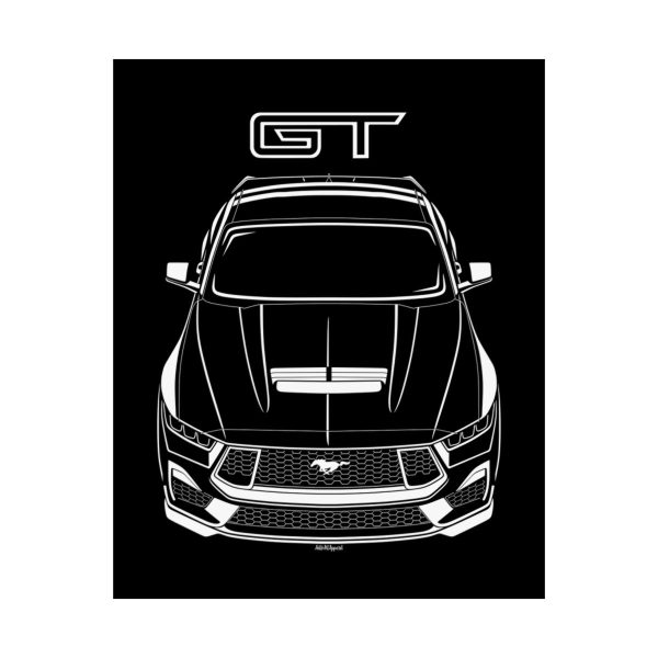 Ford Mustang GT 2024 Poster 16 x 20 inch by Auto Art Apparel