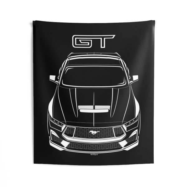 Ford Mustang GT 2024 Tapestry 50 x 60 inch by Auto Art Apparel