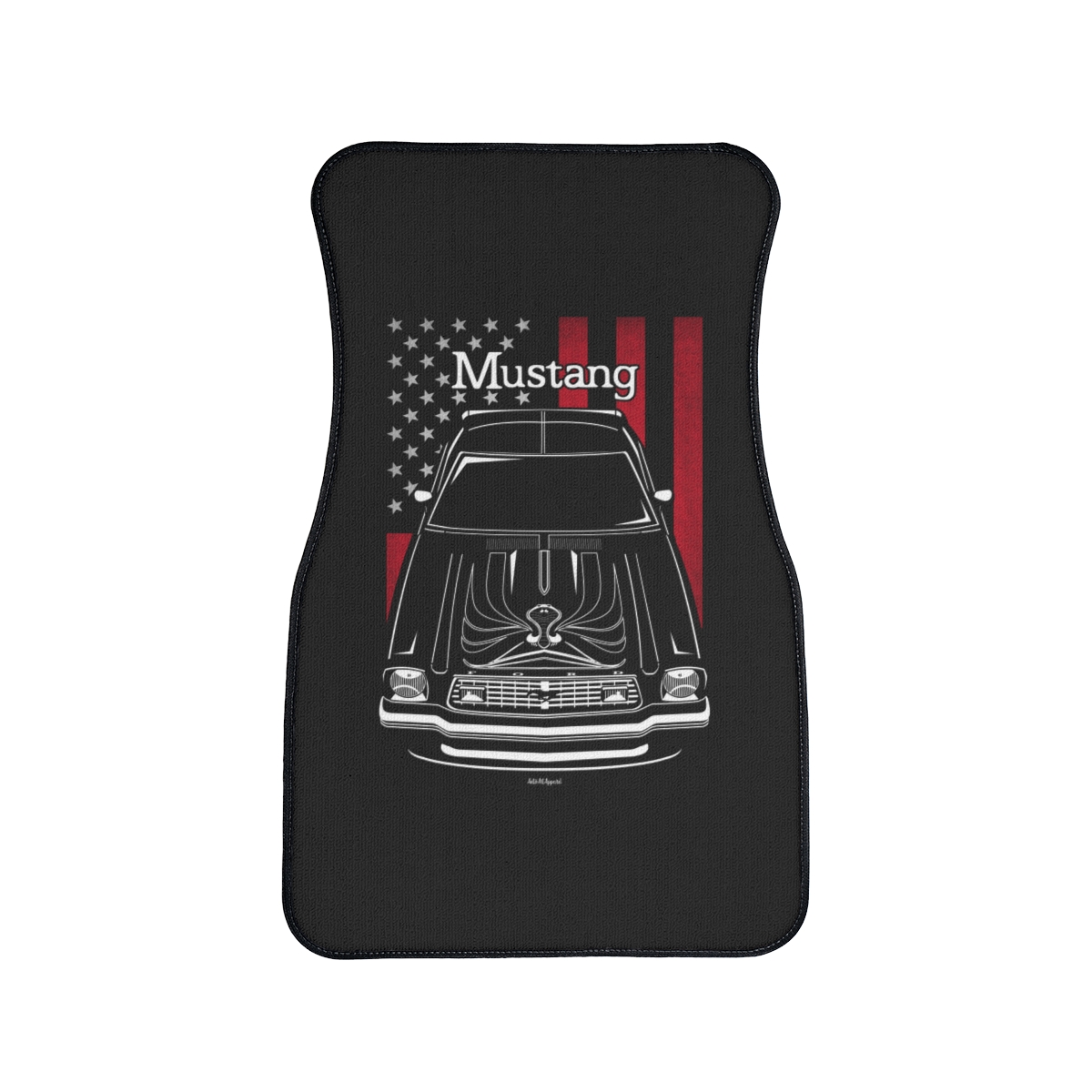 Ford Mustang King Cobra 1978 Car Mat - US Flag Floor Mats Front Carpet Floor Mats by Auto Art Apparel