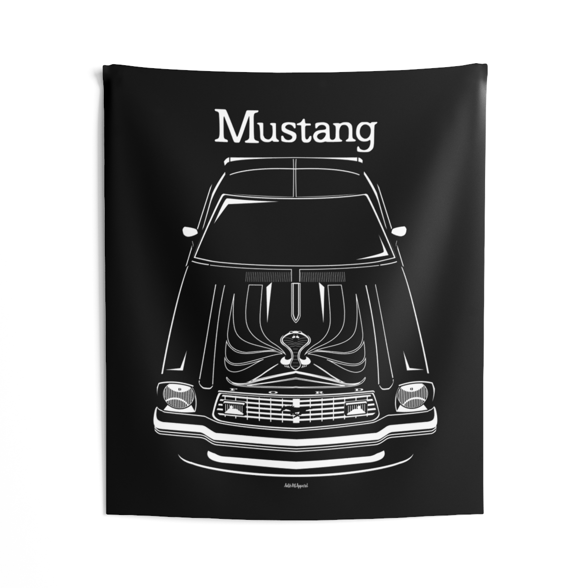 Ford Mustang King Cobra 1978 Tapestry 50 x 60 inch by Auto Art Apparel