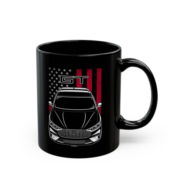 Ford Mustang Mach E GT 2021-2023 Mug - US Flag Coffee Mug 11 oz by Auto Art Apparel