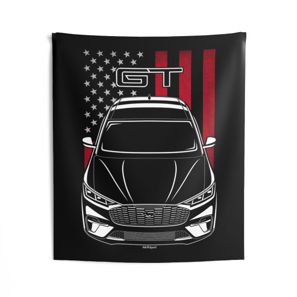 Ford Mustang Mach E GT 2021-2023 Tapestry - US Flag Wall Art 50 x 60 inch by Auto Art Apparel