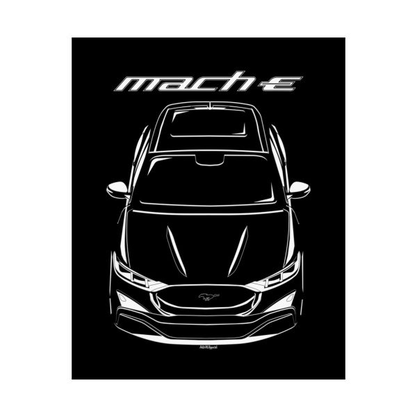 Ford Mustang Mach E SUV 2021-2024 Poster 16 x 20 inch by Auto Art Apparel