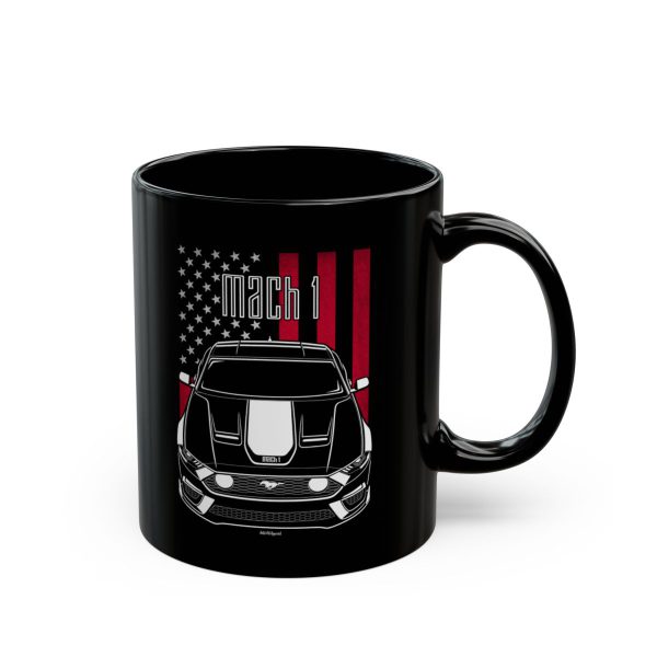 Ford Mustang Mach1 2021-2023 Mug - US Flag Coffee Mug 11 oz by Auto Art Apparel