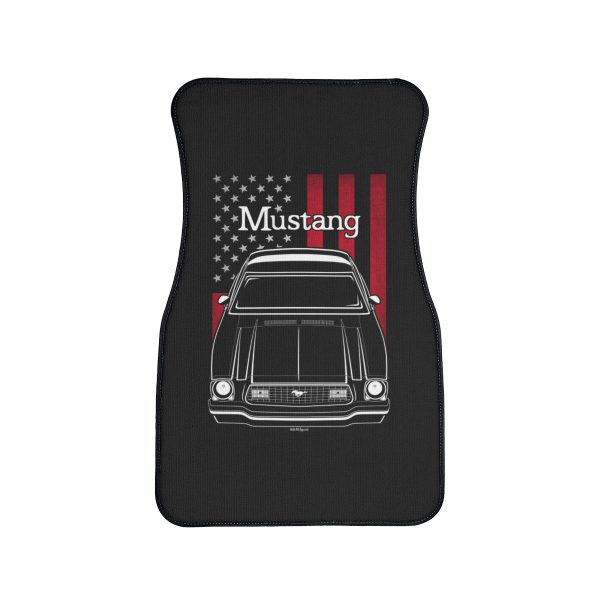 Ford Mustang MK2 1974-1978 Car Mat - US Flag Floor Mats Front Carpet Floor Mats by Auto Art Apparel
