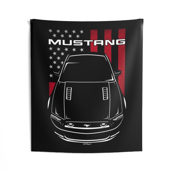 Ford Mustang S197 2013-2014 Tapestry - US Flag Wall Art 50 x 60 inch by Auto Art Apparel